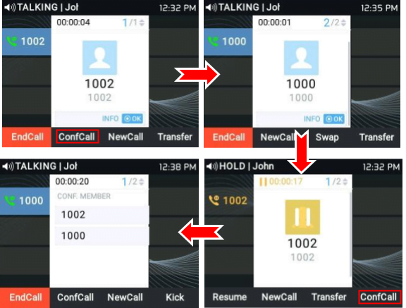 conferencia 3 vias grandstream