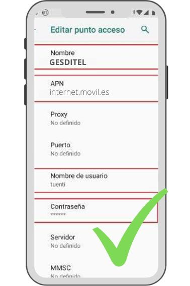 configurar apn movistar android5