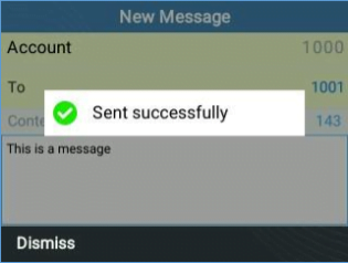 envio mensajes Grandstream telefono