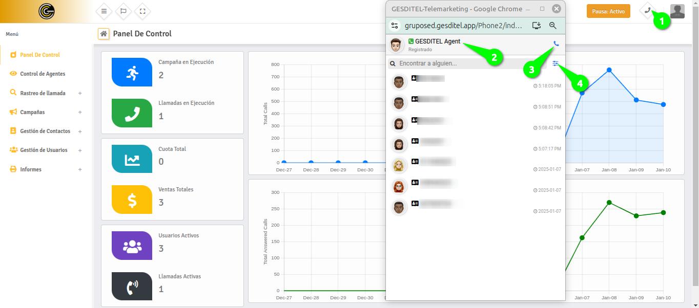 Marcaje de contactos