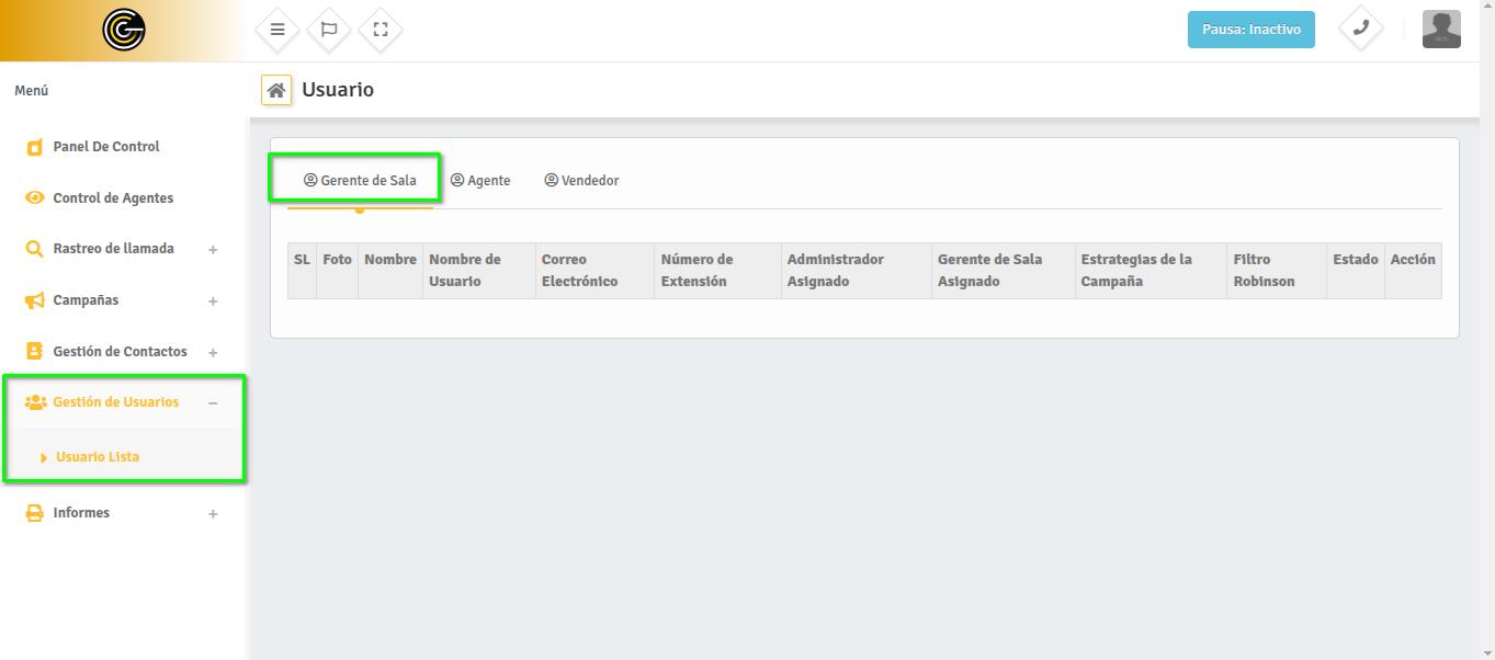 GESTIÓN DE USUARIOS